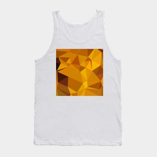 Dark Tangerine Abstract Low Polygon Background Tank Top